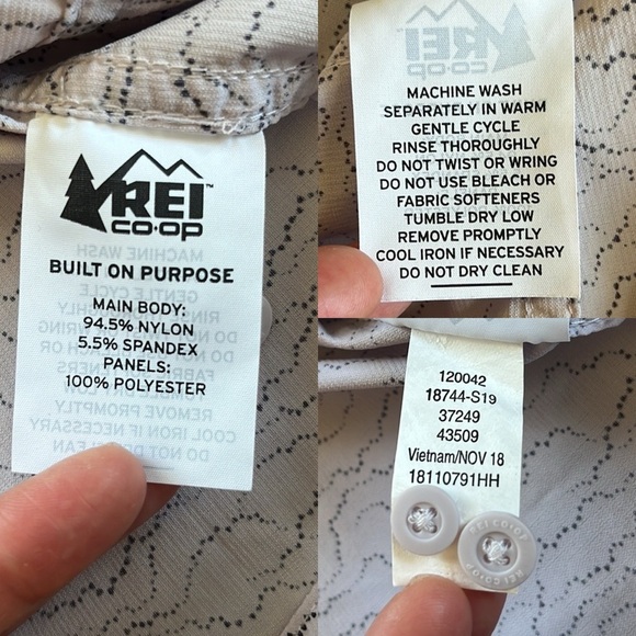 REI Sahara Long Sleeve Print Hiking Shirt NWT Size XL - Picture 10 of 14